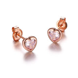 Bezel Heart Earrings