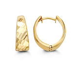 Faceted Huggie Earring