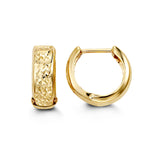 Diamond Cut Huggie Earring