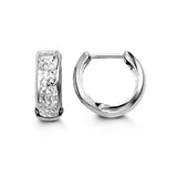 Diamond Cut Huggie Earring