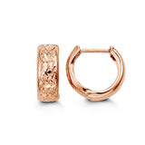 Diamond Cut Huggie Earring