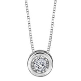 Bezel Set Diamond Necklace