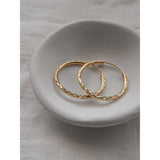 10KT Faceted Hoop Earrings