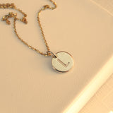 Initial Disc Necklace