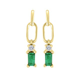 Emerald Baguette Earrings