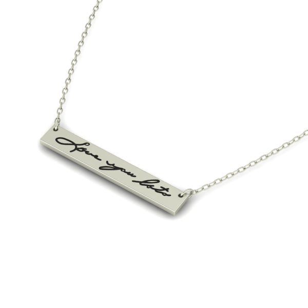 Handwritten Bar Necklace