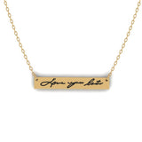 Handwritten Bar Necklace