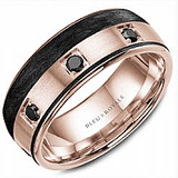 Forged Carbon Fiber & Black Diamond Band