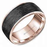 Forged Carbon Fiber & 14K Gold Band