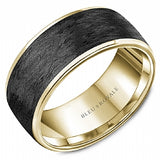 Forged Carbon Fiber & 14K Gold Band