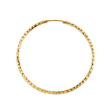 10KT Faceted Hoop Earrings