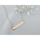 Handwritten Bar Necklace