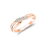 Three Stone Solitaire Ring