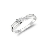 Three Stone Solitaire Ring