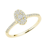 Oval Illusion Diamond Ring