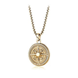 Steel Compass Necklace