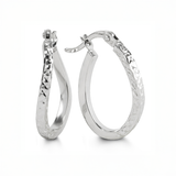 Textured Wave Hoops