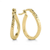 Textured Wave Hoops