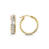 Duo Textured Hoops