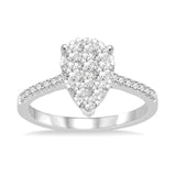 Lovebright Pear Solitaire Diamond Ring