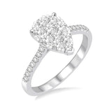 Lovebright Pear Solitaire Diamond Ring