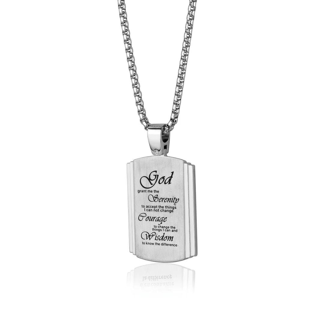 English Serenity Prayer Dog Tag