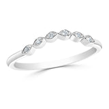 Curved Marquise Diamond Band