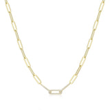 Paperclip CZ Necklace