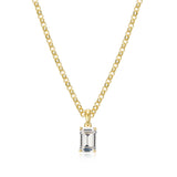 CZ Emerald Cut Solitaire Pendant