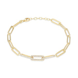Paperclip CZ Bracelet