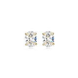 Oval Cut CZ Stud Earrings