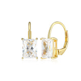 Baguette CZ Leverback Earrings