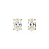 CZ Oval Cut Studs