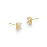 CZ Oval Cut Studs