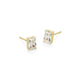 CZ Emerald Cut Studs