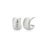 Ribbed Half Hoop Earrings