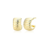 Ribbed Half Hoop Earrings