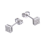 CZ Mini Micro-Pavé Square Studs
