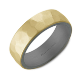 14K Gold & Tantalum Hammered Band
