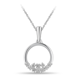 Diamond Set Circle Pendant
