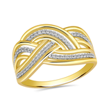 Braided Diamond Ring