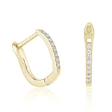 Claw Set Diamond Huggie Hoops