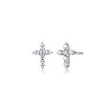 CZ Cross Stud Earrings