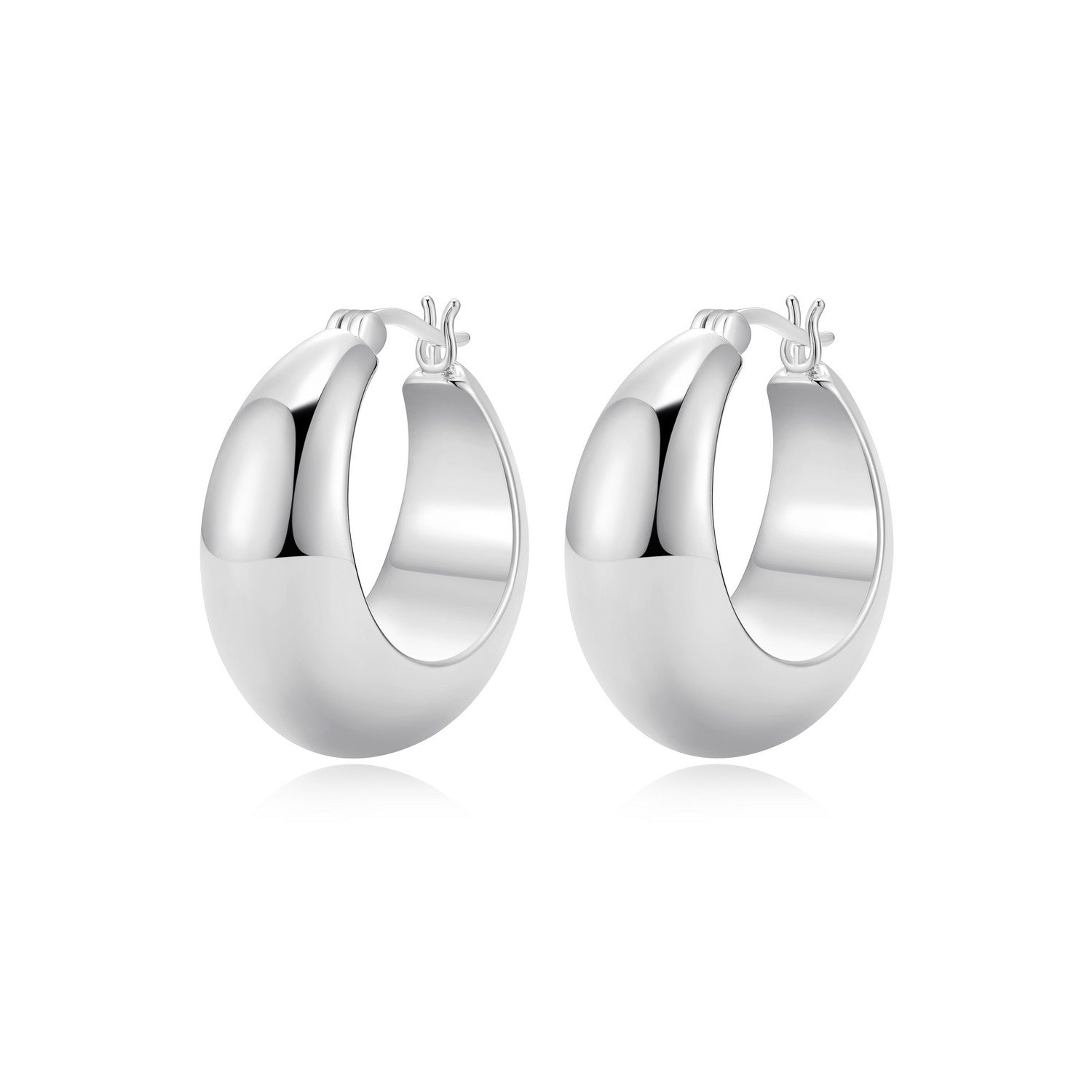 Domed Hoop Earrings