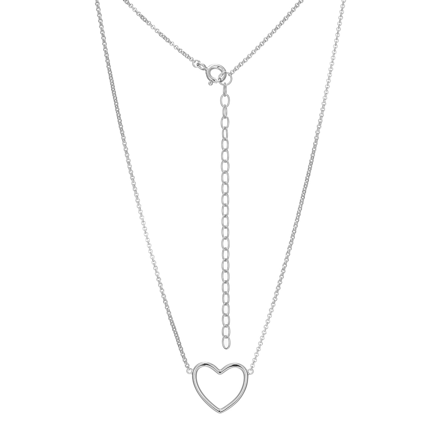 Open Frame Heart Necklace