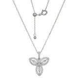 CZ Marquise Trillium Necklace