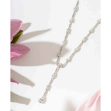 Multi-Shape CZ Y-Drop Necklace
