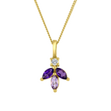 Amethyst & Diamond Necklace
