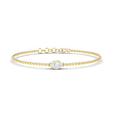 Lab Diamond Oval Bezel Bracelet