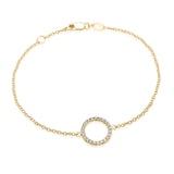 Diamond Pave Circle Bracelet